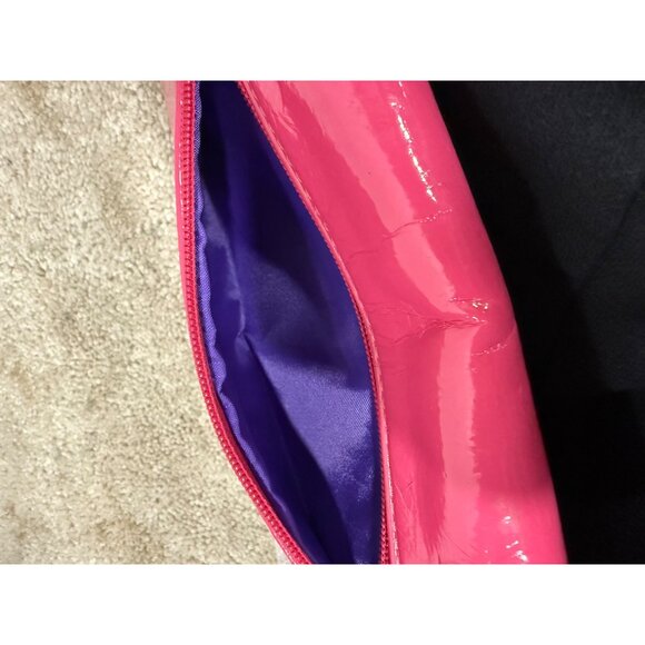 Pink Patent Leather Studded Clutch Chinese Laundry Chain Strap Rear Zipper - Picture 8 of 14